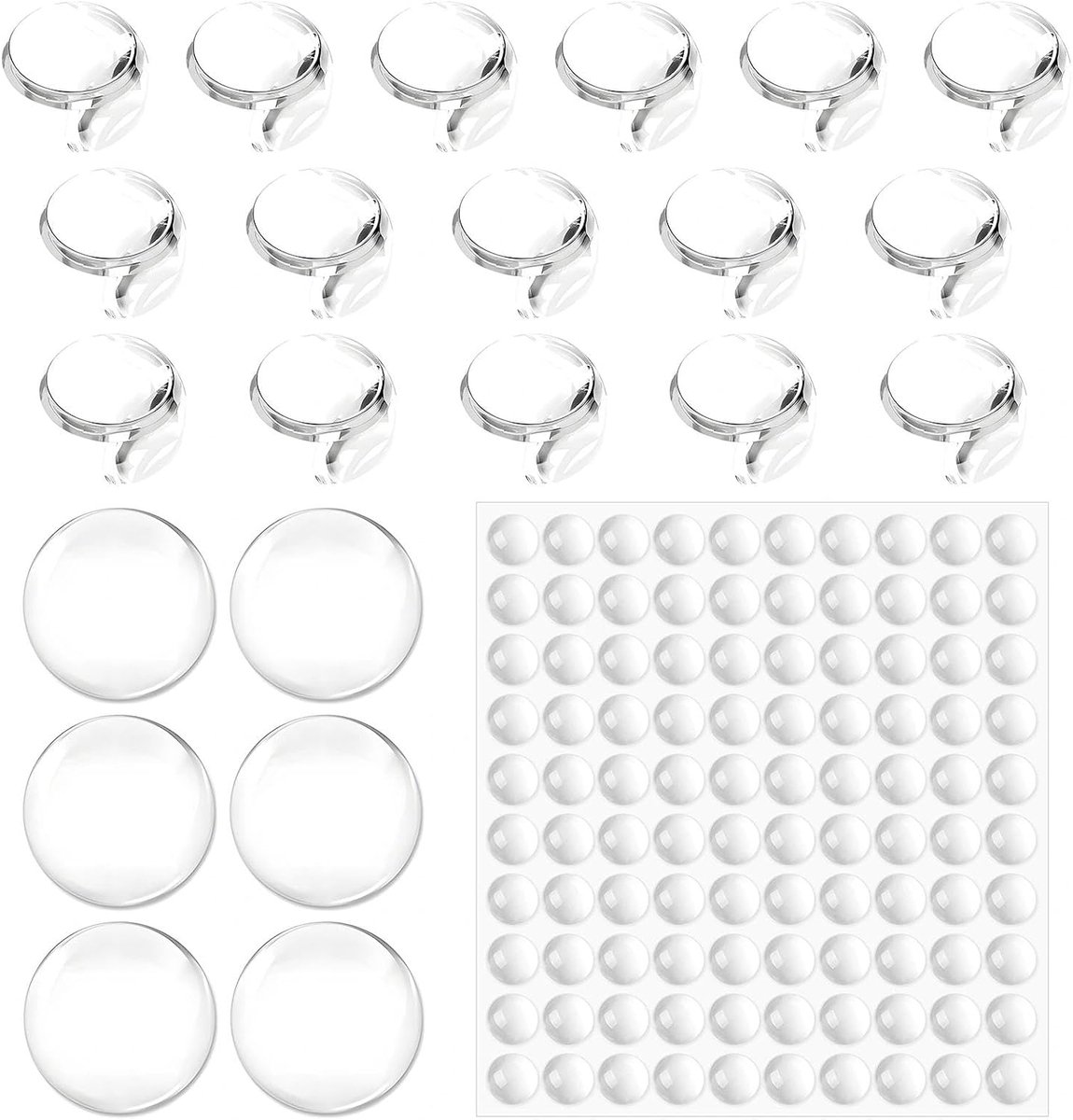 122 stuks hoekbescherming voor baby's, veiligheidshoekbescherming, ronde randbescherming, randen en hoekbeschermers, ronde wandbescherming, transparante aanslagbuffer, zacht, sterke hechting, voor