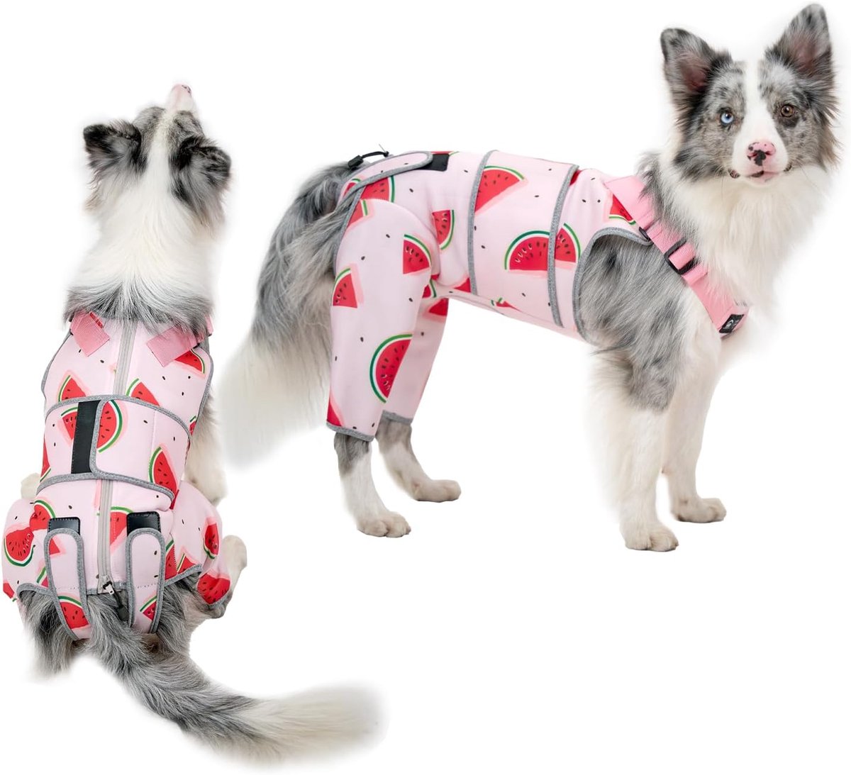 Herstelpak voor honden, ademend herstelpak voor honden, zachte hondenbeenwondbeschermer voor kleine, middelgrote/grote honden, onesie voor reu/vrouwelijke honden, onesie na operatie, roze, L