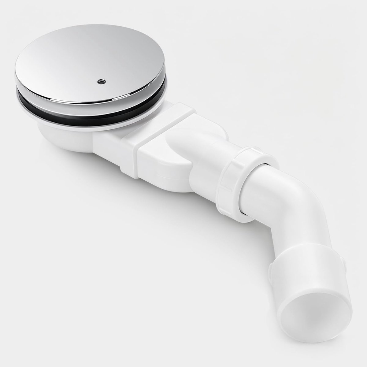 Ø90mm douchebak sifon, 20L/min afvoervermogen, zilver