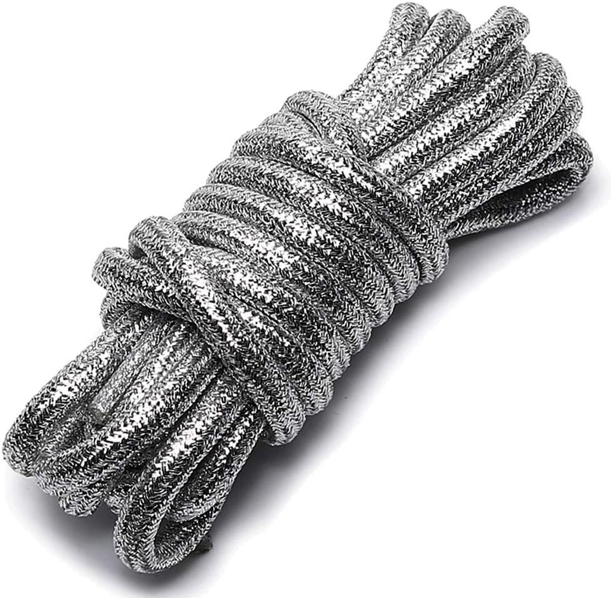 Rismart Ronde veters glanzend, 5 mm breed, geschikt voor sneakers, lengte van 70 cm tot 200 cm, 3 kleuren