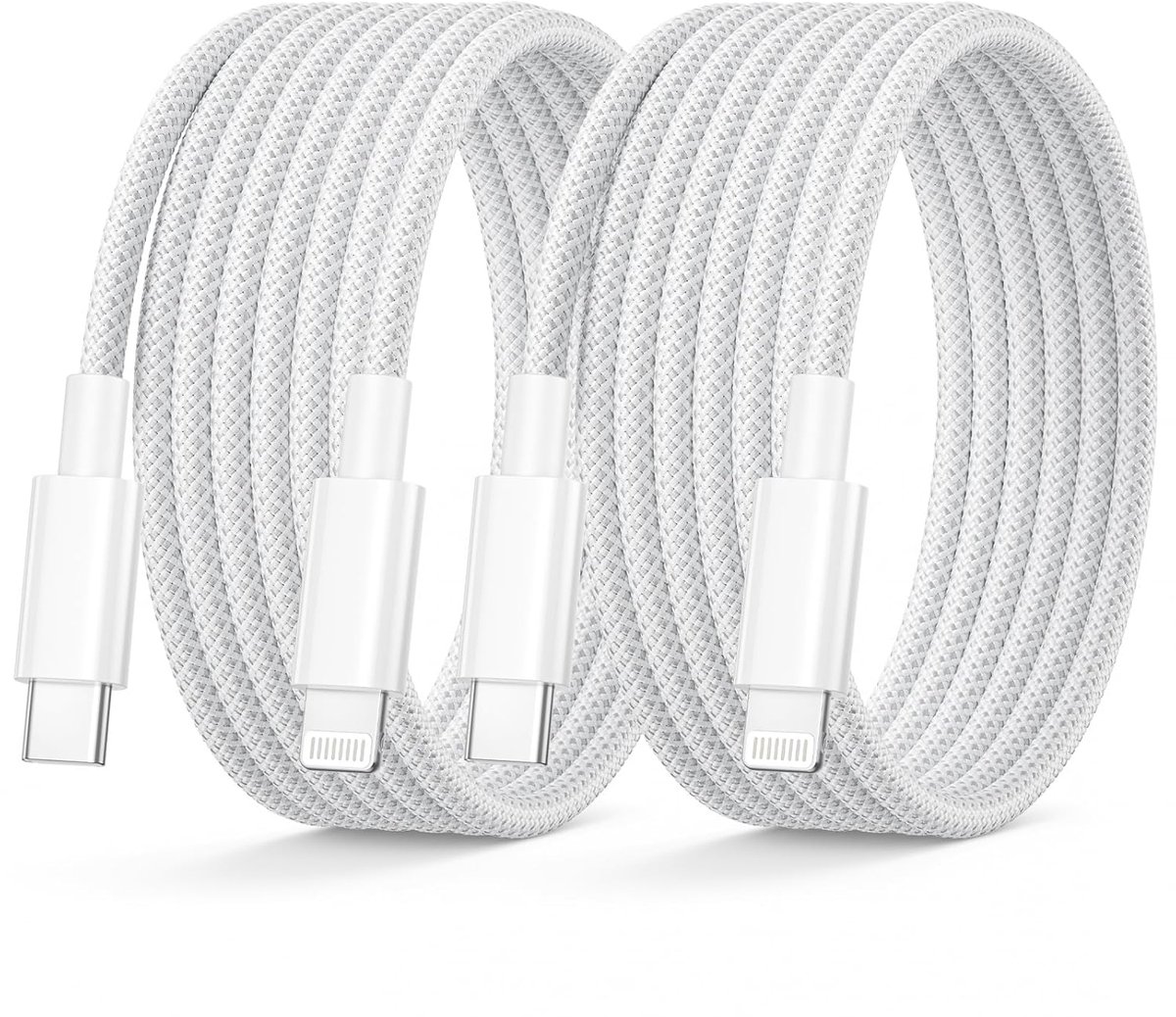 C naar Lightning Kabel 2M 2Pack [MFi Gecertificeerd], iPhone Snellaadkabel i Phone Oplaadkabel compatibel met iPhone 14/14 Pro/13/12 Mini/11 Pro Max/11/SE/XR/XS/X/8/8 Plus/iPad