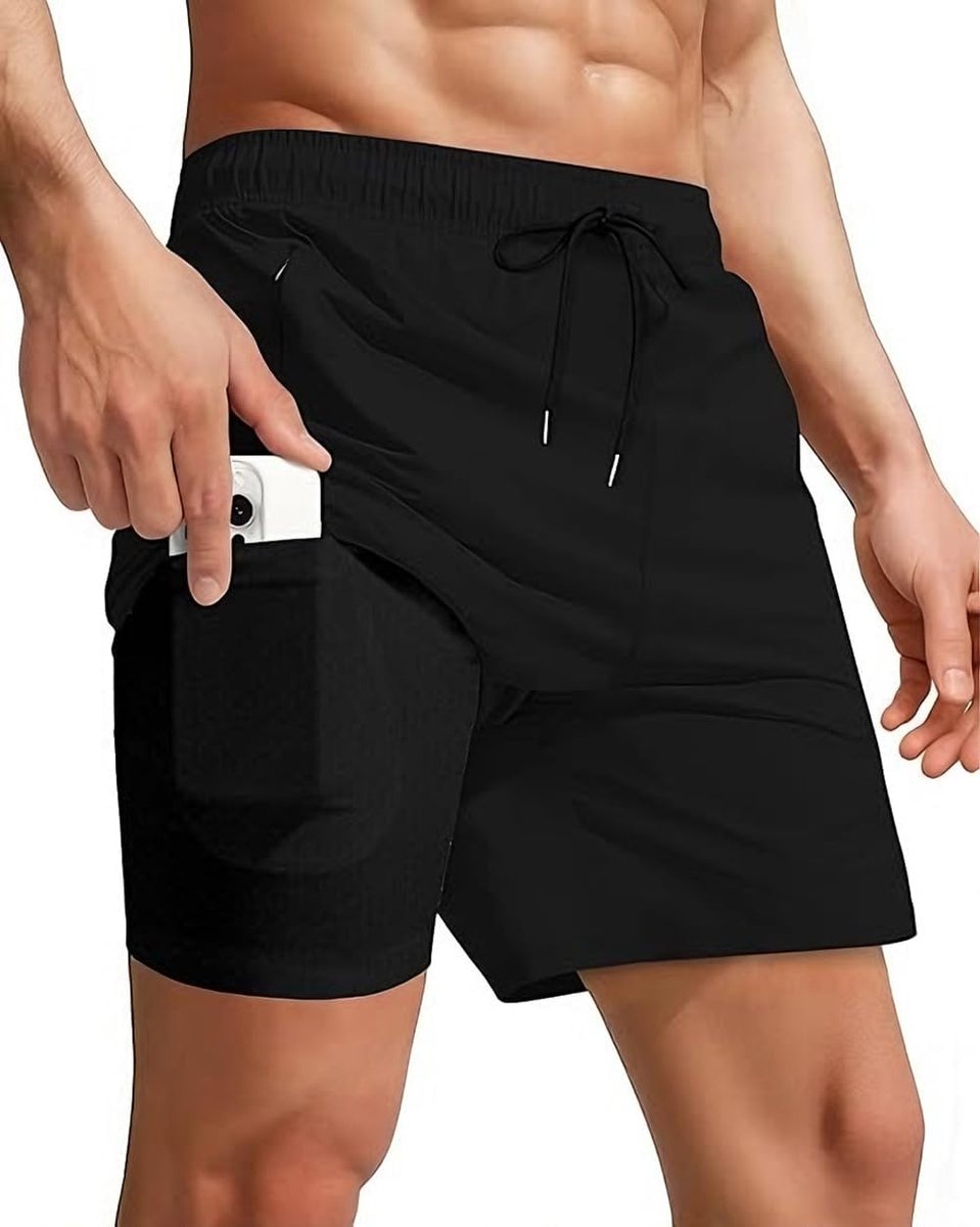 Shorts, sportbroek, strandshorts, zwembroek, kort, 2-in-1 broek
