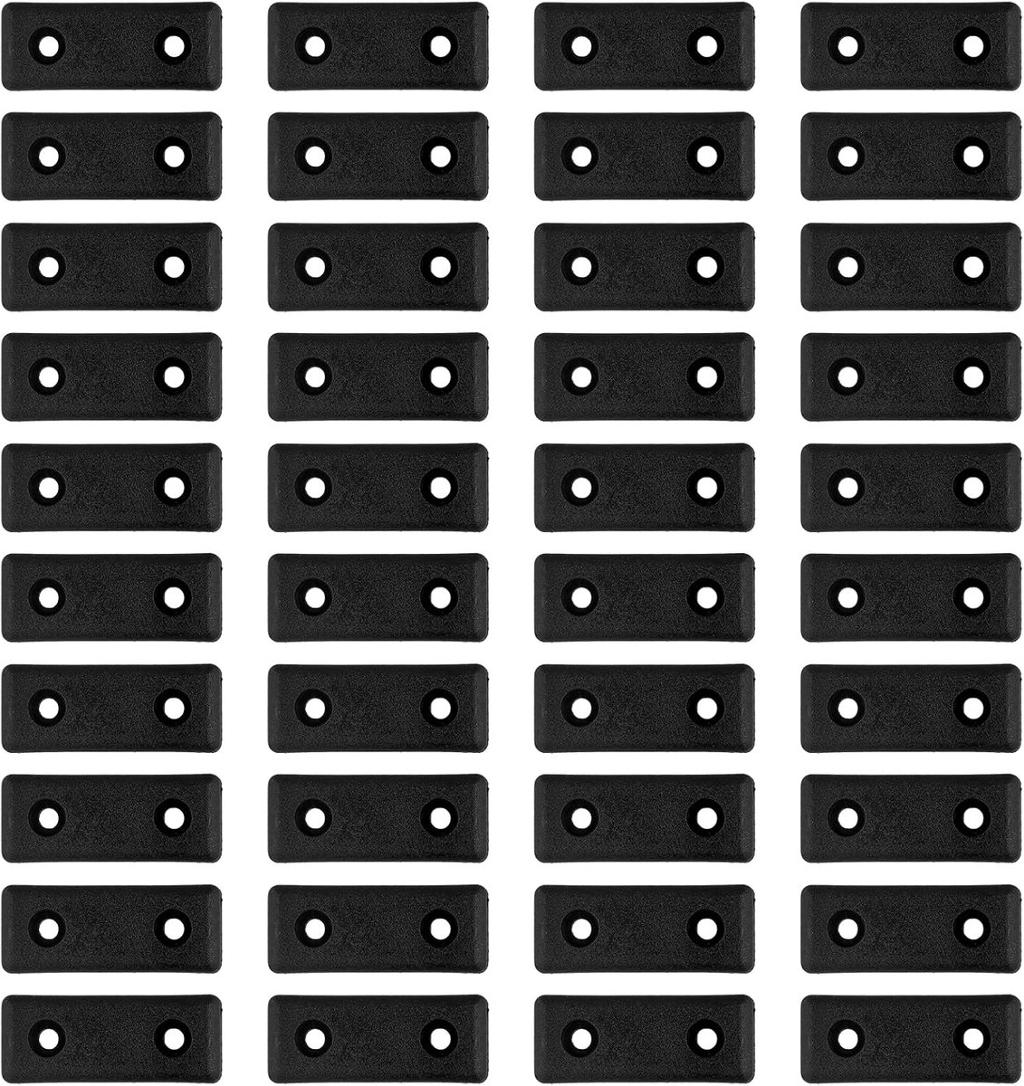 Poten, zwarte afstandhouders kunststof, 5 x 2 x 1 cm vloerafstandhouder, mini-meubelglijders voor kasten, dressoirs, commodes en planken (schroeven niet inbegrepen)