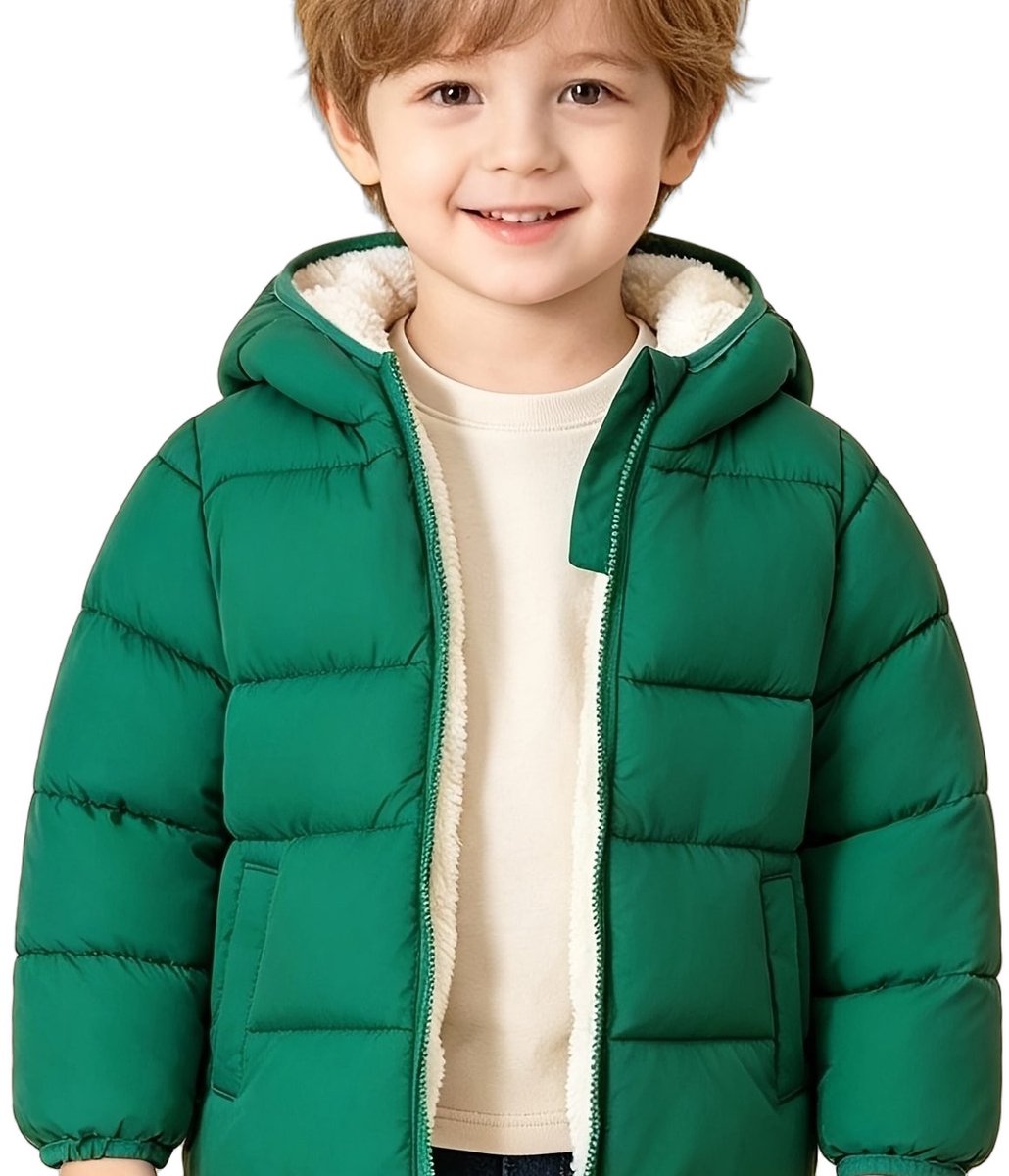Currero Winterjas Parka Jongens Lange Jas Wintermantel Overjas Gewatteerd Waterdicht Winter Stijlvol Mantel Kinderen Oceaan 6 Jaar Groen