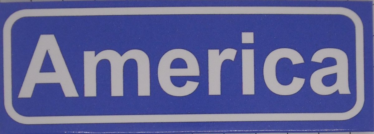 Souv© - koelkast magneet - plaatsnaam bord - kombord - souvenir - koelkastmagneetje - relatiegeschenk America