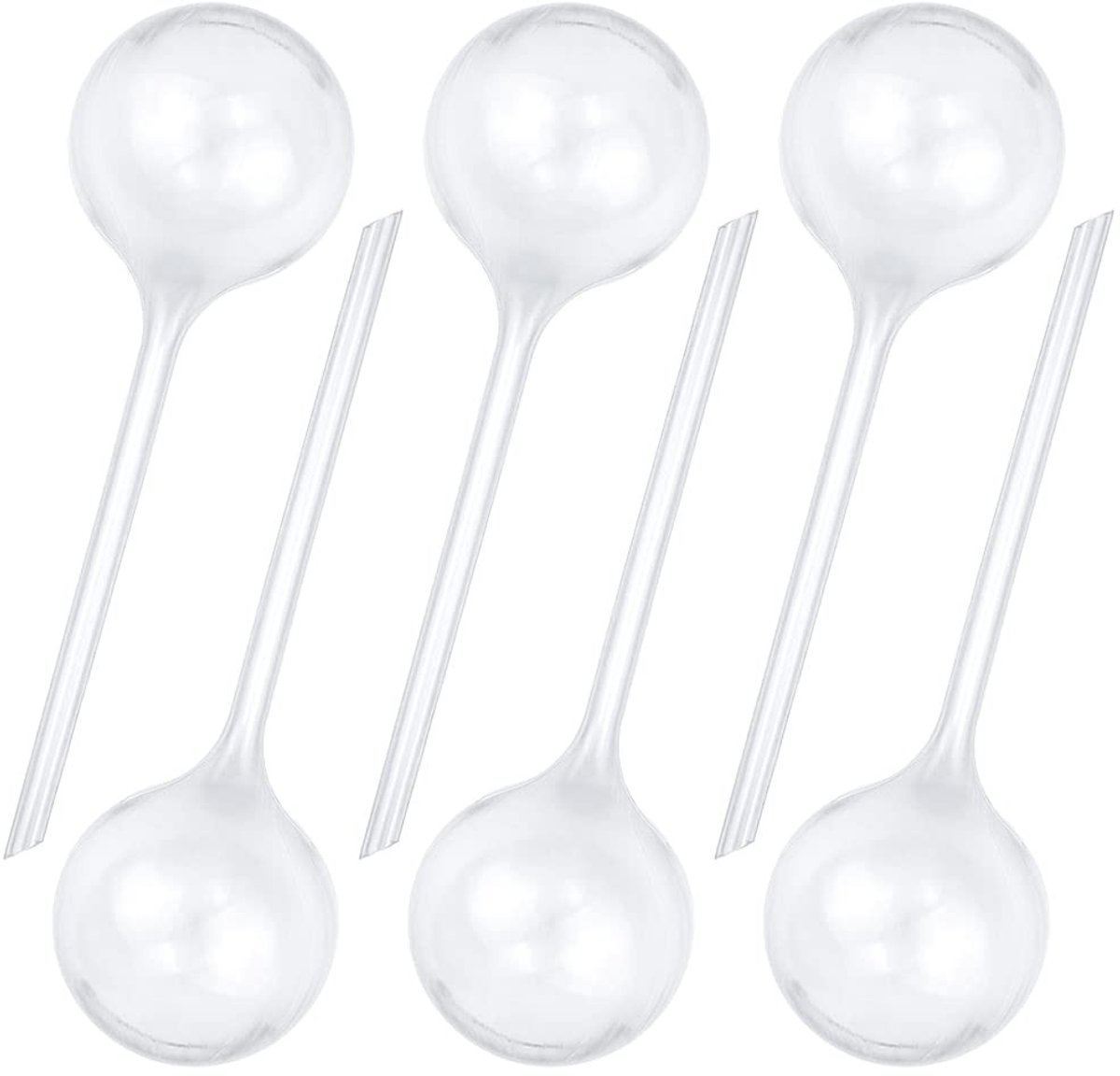 Automatische Waterdispenser voor Planten - 6 x PVC Irrigatieballen van 8 cm - Ideaal voor Binnen en Buiten, Transparant en Handig voor Tuinieren