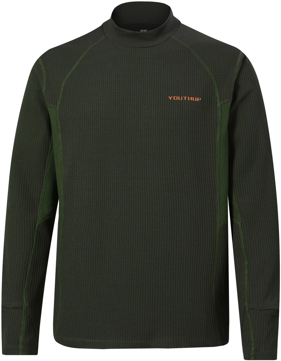 YOUTHUP Heren Longsleeve Sneldrogend Ademend Comfortabel Groen
