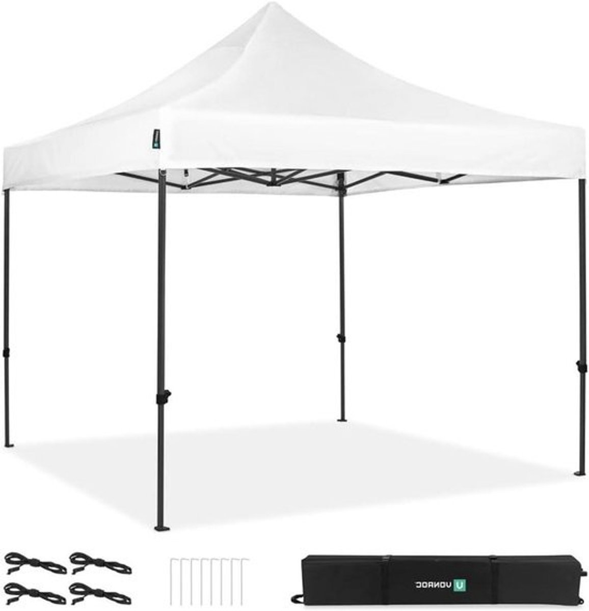 Easy-up Paviljoen - Feesttent Tuin - Buitenfeest Organiseren - Waterdicht UV-bescherming - 3x3 meter - Wit