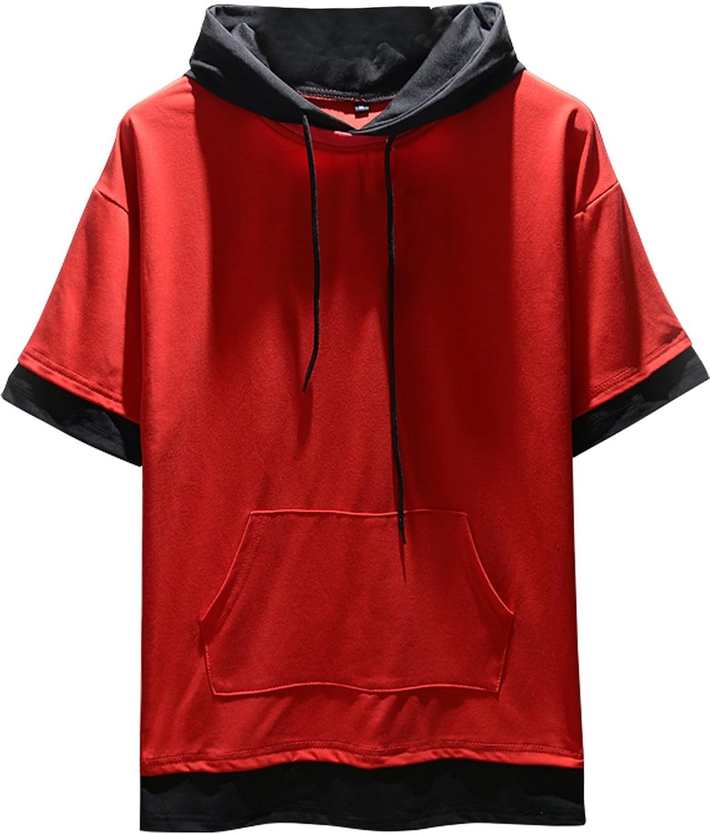 T-shirt Techwear Japanse Harajuku Streetwear Hip Hop Hoodie met korte mouwen