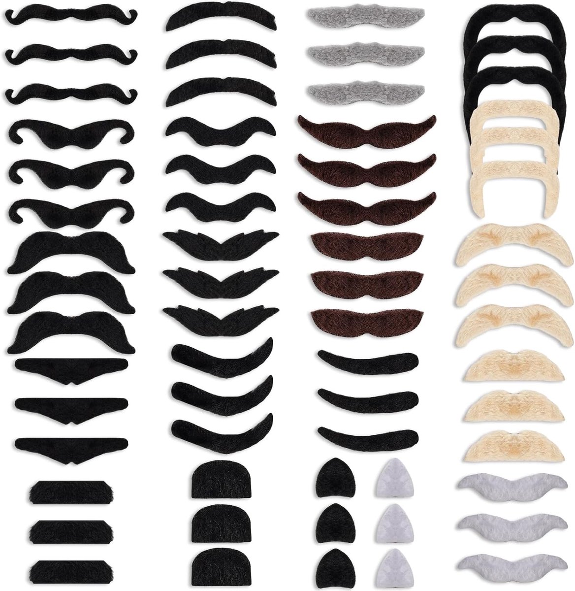 60 stuks valse snor 20 stijlen stok op snor volwassenen zelfklevende realistische nep snor fancy dress voor verjaardagsfeestje nieuwigheid fancy Mexicaans kostuum decoraties maskerade foto rekwisieten