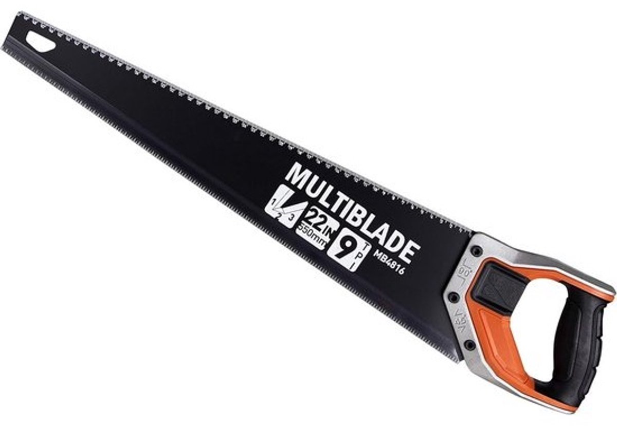 Professionele handzaag 550 mm met aluminium handgreep en 9TPI vertanding