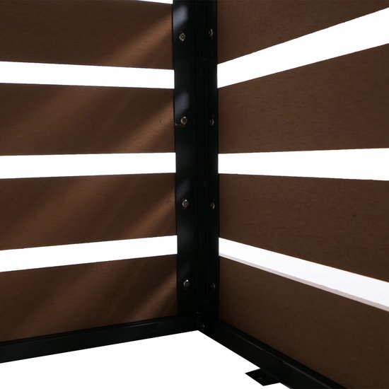 XL robotmaaier garage met plantenbak MCW-L45, overkapping voor grasmaaiers, WPC metaal 47x70x94cm ~ eiken look van MCW-L45 — afbeelding 3