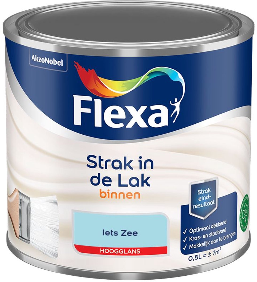 Flexa - Strak In De Lak Binnenlak Hoogglans - Iets Zee - Mengverf - 500 Ml