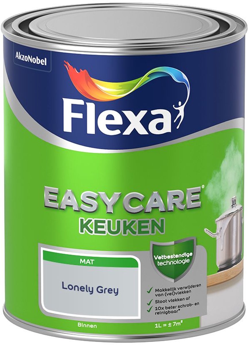 Flexa - Easycare Keuken - Lonely Grey - 1 L - Kleur Van Het Jaar 2027