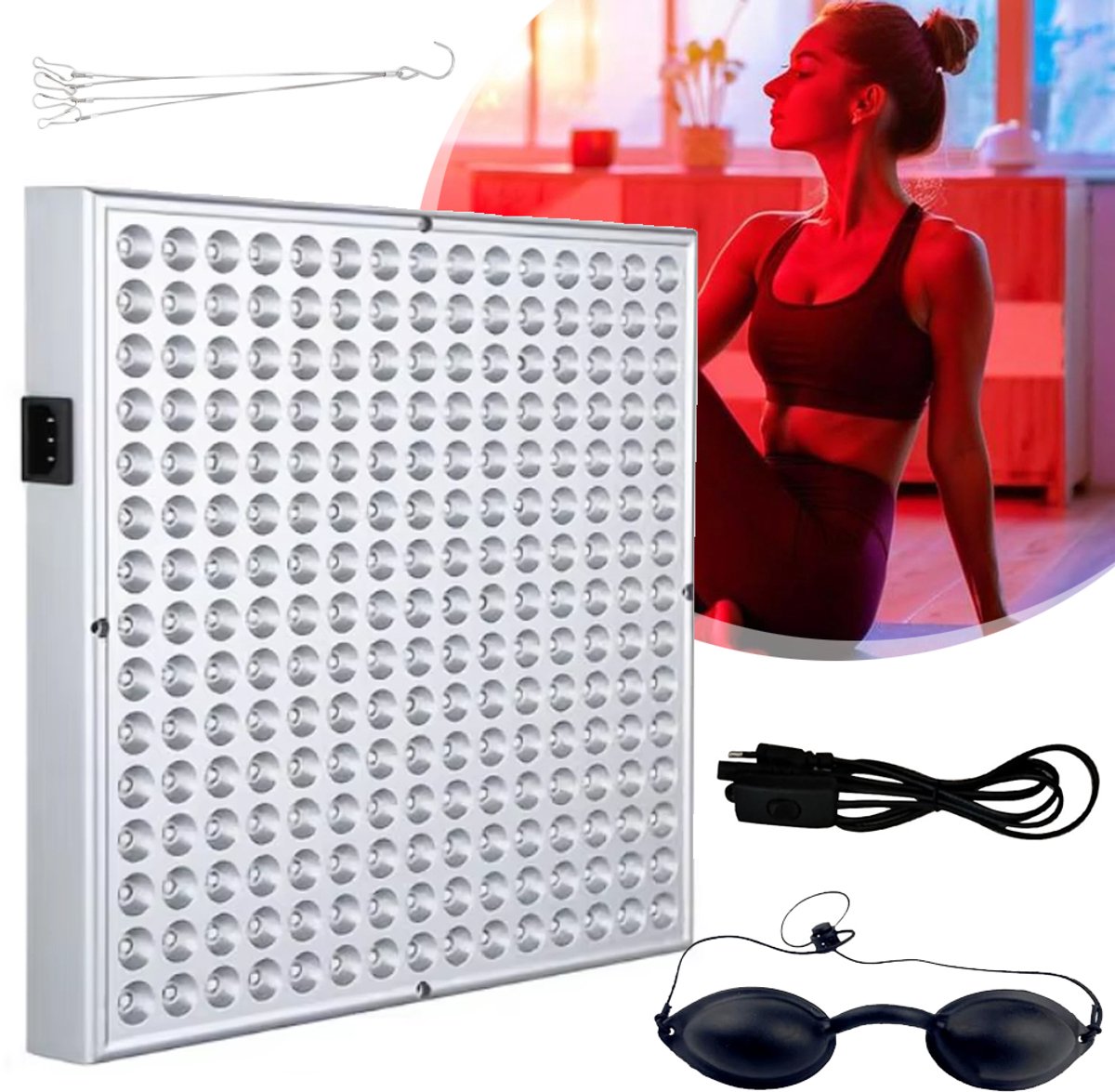45W Roodlichttherapiepaneel - Infrarood Lichttherapieapparaat - Led-Lamp Met Rood Licht Voor Huidverzorging En Spierherstel