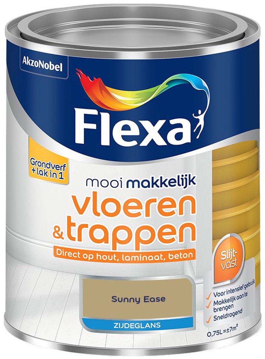 Flexa - Mooi Makkelijk Vloeren & Trappen Zijdeglans - Sunny Ease - 750 Ml - Kleur Van Het Jaar 2027
