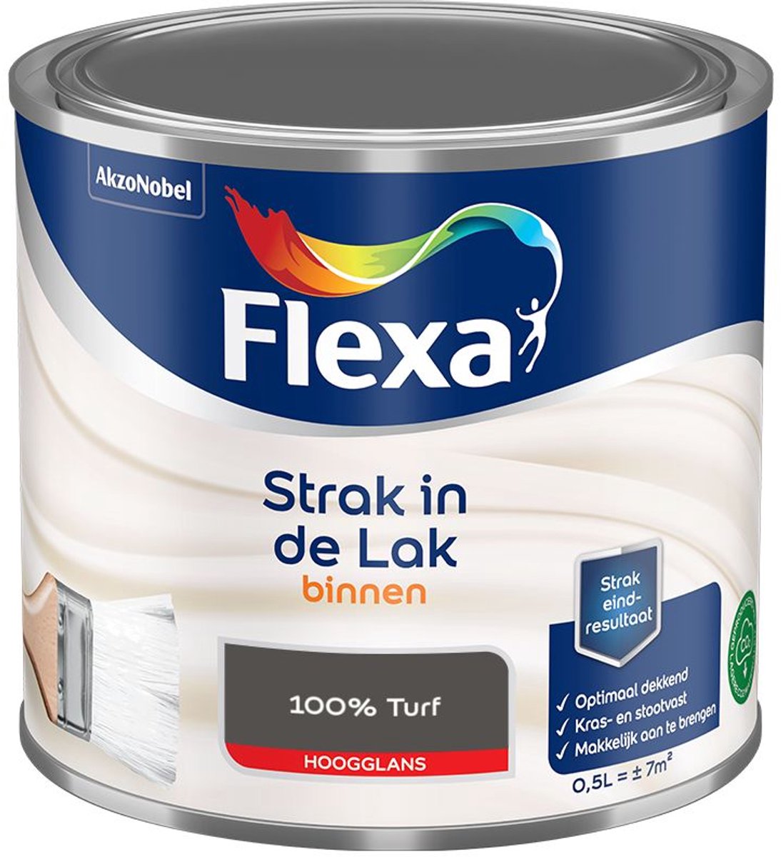 Flexa - Strak In De Lak Binnenlak Hoogglans - 100% Turf - Mengverf - 500 Ml
