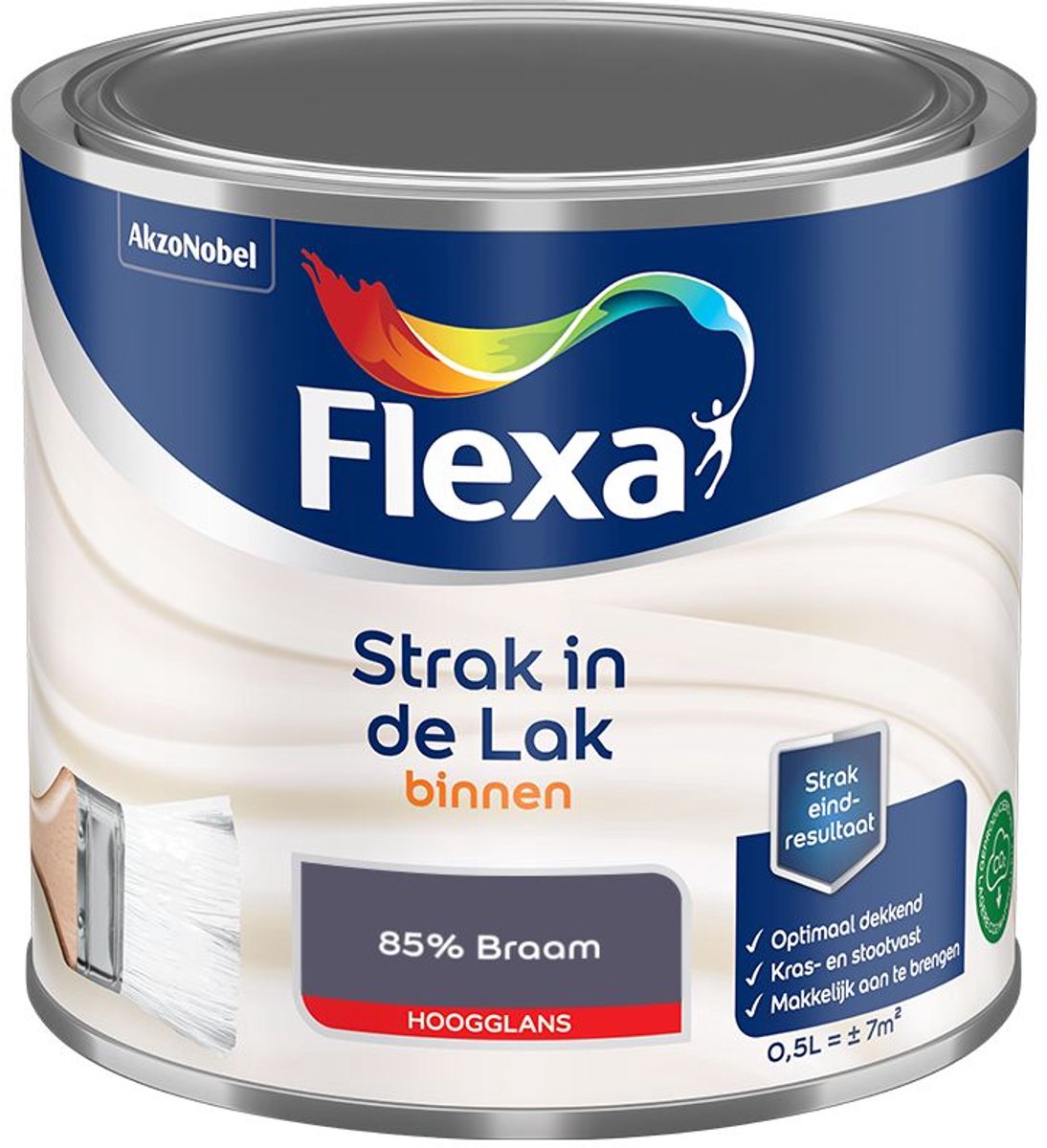 Flexa - Strak In De Lak Binnenlak Hoogglans - 85% Braam - Mengverf - 500 Ml
