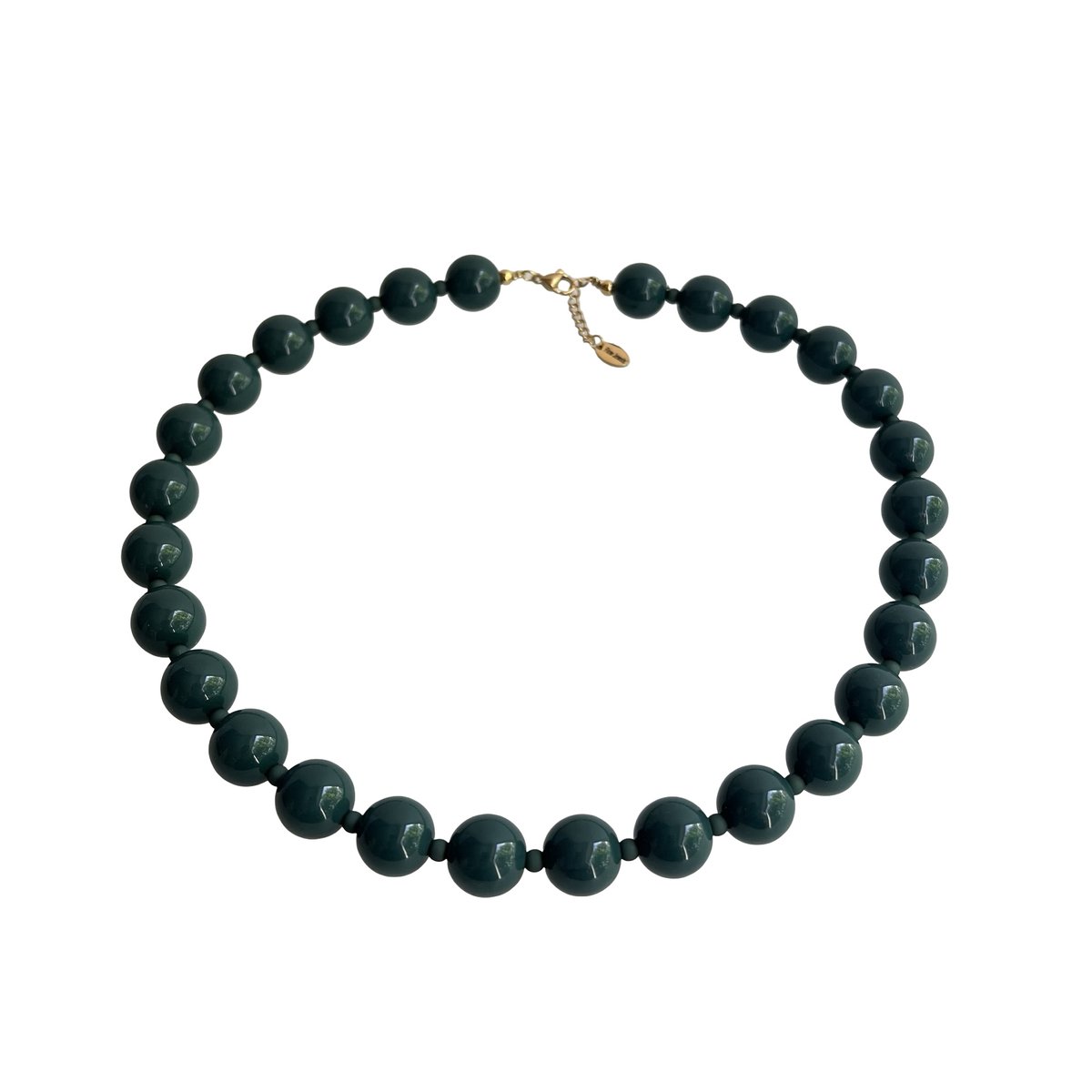 FlowJewels - XL kralenketting - donkergroen