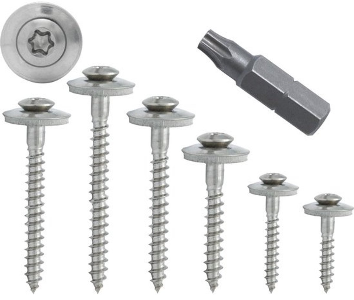 100 Stuks RVS Spenglerschroeven 4,5 x 80 mm met Afdichtschijf (Ø15 mm) voor Golfplaten en Dakplaten