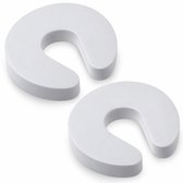 Deurstoppers | 2 stuks | Wit | Foam | Beveiliging | Kinderen | Baby | Deurklem | Deurbuffer | Deurstop | Vingerbescherming | FSW-Products