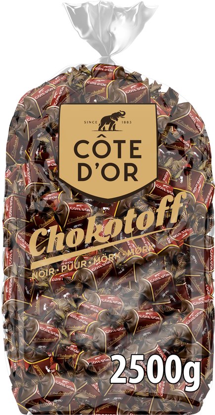 Côte d'Or Chokotoff Chocolade - Chocolaatjes Puur 2,5KG - Chocoladesnoepjes - Voordeelverpakking - Voorraad - Verjaardag Cadeau Vrouw of Man - Geschenkset voor Man en Vrouw - Chocolade en Toffee