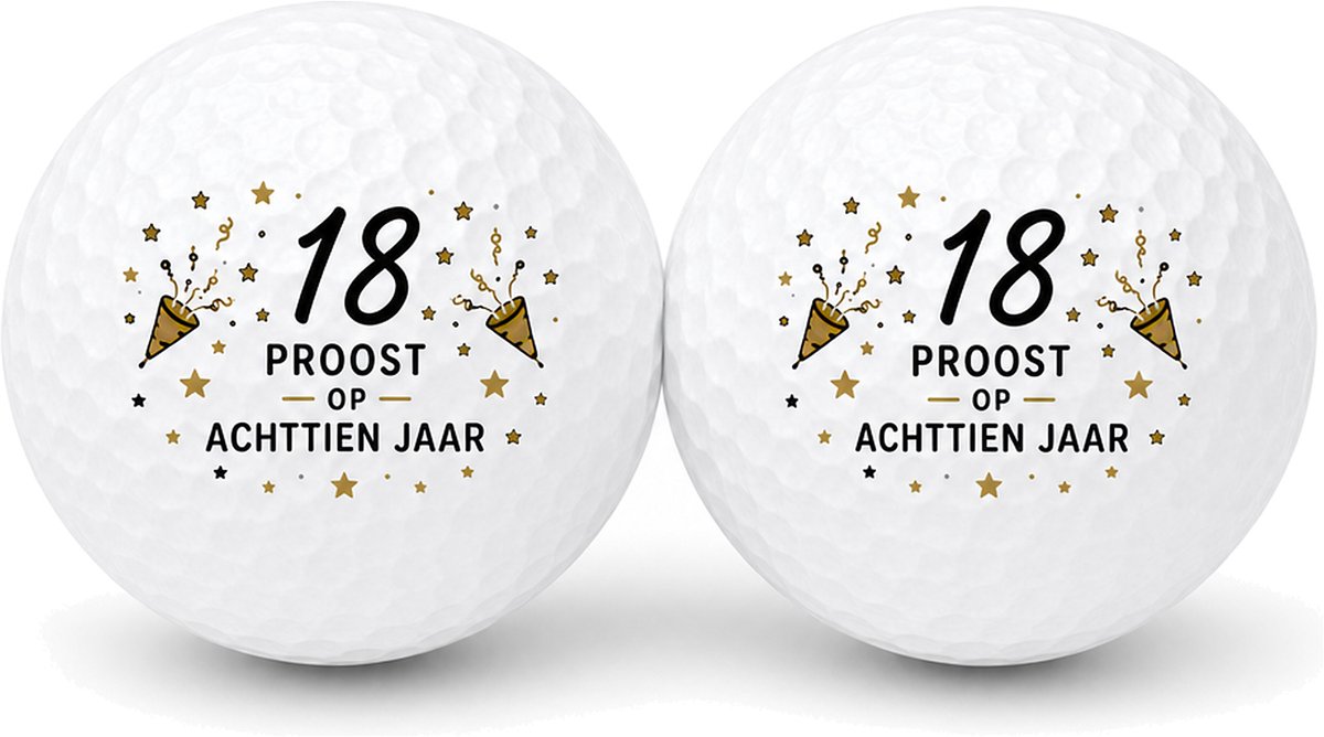 Wilson Golfballen 18 Jaar - Verjaardag Golf Cadeau - 2 stuks - Golfbal met Opdruk