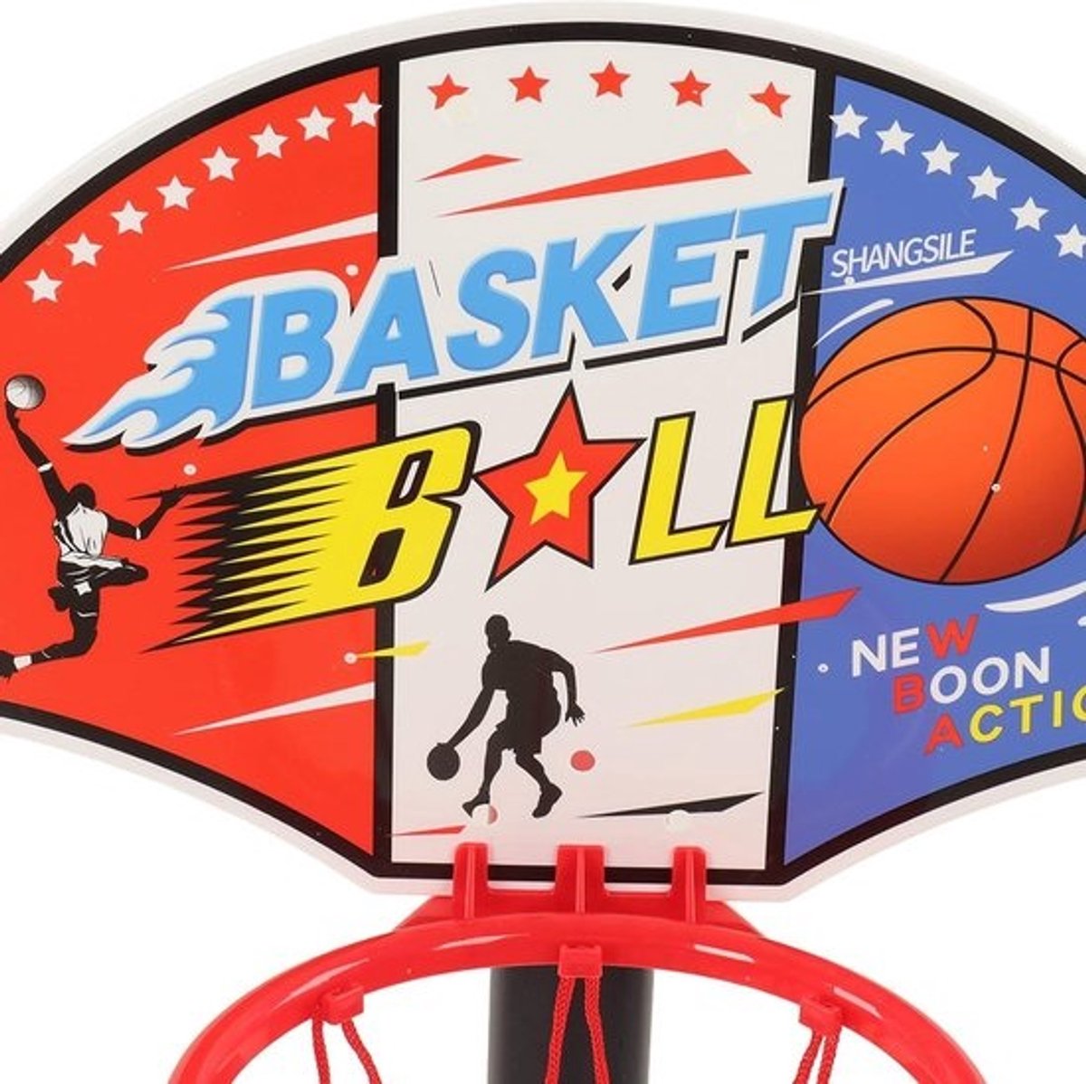 Basketbalstandaard voor kinderen - stabiele basketbalkorf voor games - verstelbaar en draagbaar
