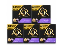 L'OR Espresso Koffiecups Profondo - 5 x 40 stuks - Voordeelverpakking