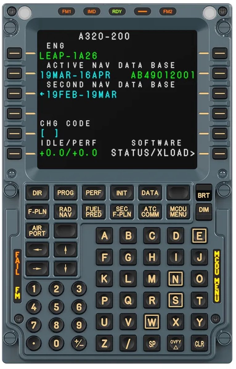 MOZA MA3F Flight Computer Display – A320 MCDU – 5,1" IPS Display – Airbus Flight Simulator – PC
