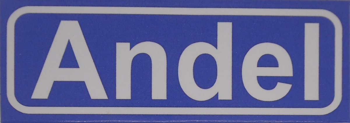 Souv© - koelkast magneet - plaatsnaam bord - kombord - souvenir - koelkastmagneetje - relatiegeschenk Andel