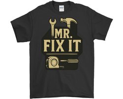 Papa Shirt – MR. FIX IT – Gereedschap Outfit – Unisex T-Shirt voor Dames & Heren – Leuk Cadeau
