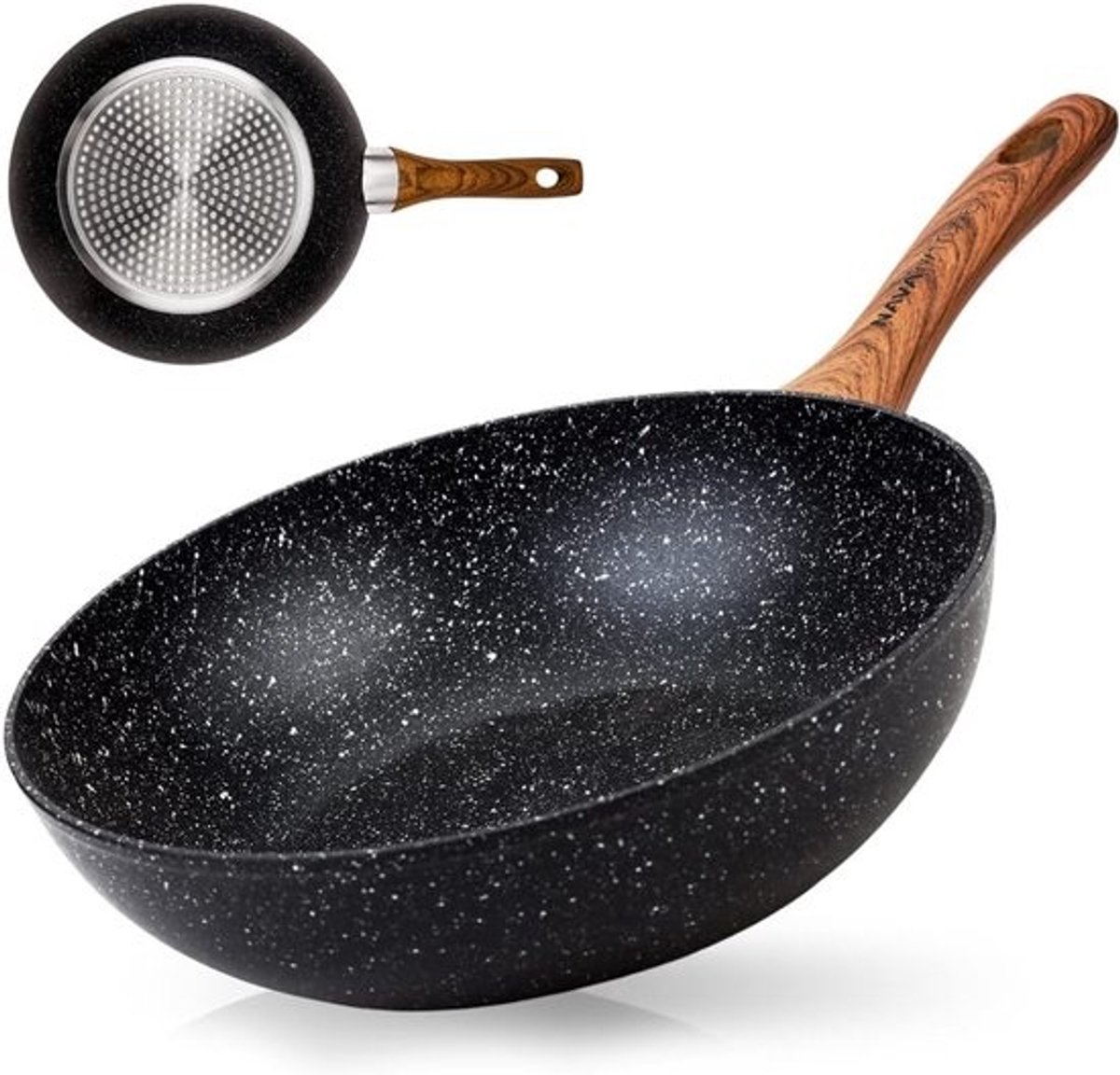 Aluminium Wok met Anti-aanbaklaag voor Inductie - 28 cm