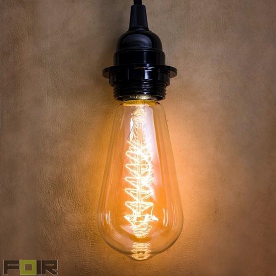 ST64,kooldraad lamp, vintage retro gloeilamp, filament antiek bulb, decoratie lamp-E27... |