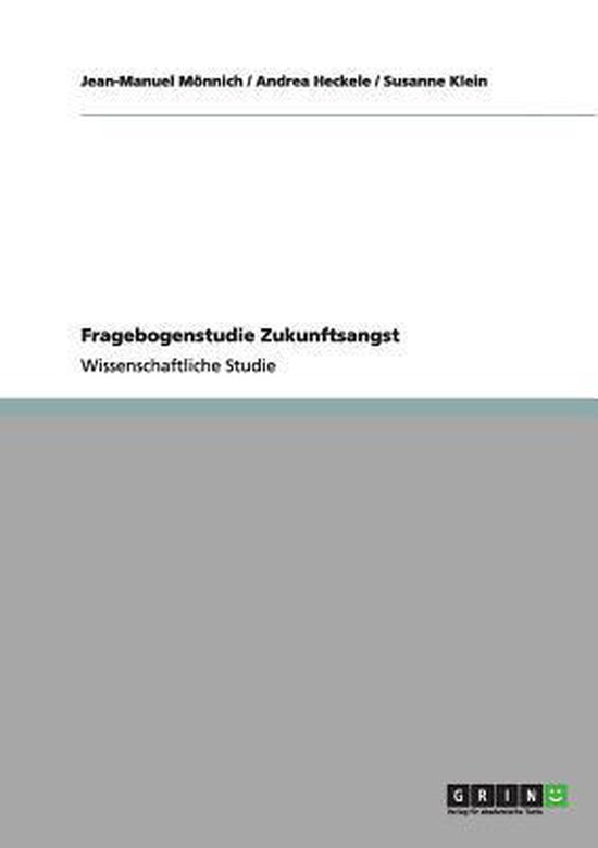 Fragebogenstudie Zukunftsangst - cover