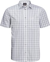 Jack Wolfskin Hot Springs Outdoorblouse Mannen - White Rush Checks - Maat XXL