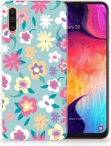 TPU Siliconen Hoesje Geschikt voor Samsung Galaxy A50 Design Flower Power