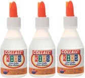 3x Colle pour enfants Collall - Total 300 ml - Avec bouchon pulvérisateur facile