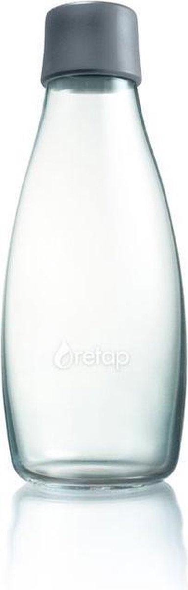 Retap Waterfles - Glas - 0,5 l - Grijs