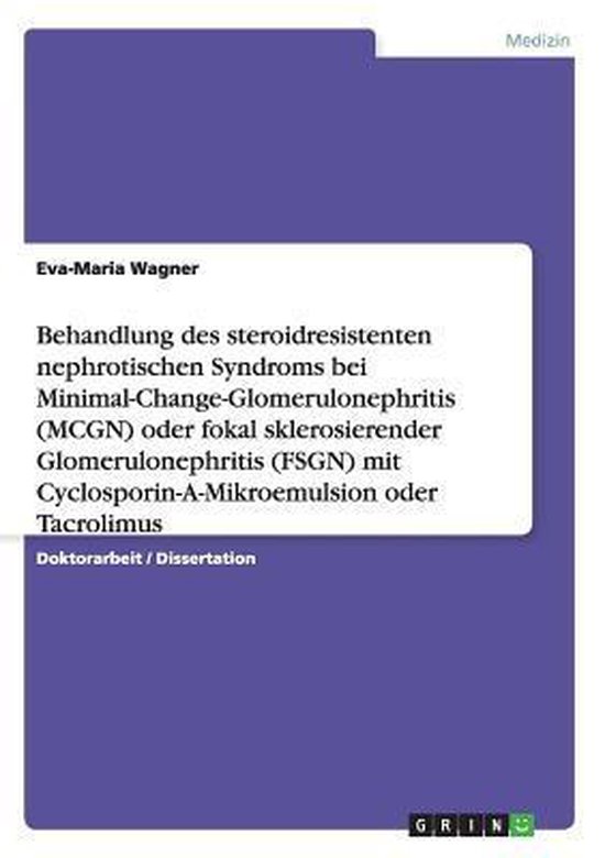 Behandlung des steroidresistenten nephrotischen Syndroms bei ... - cover