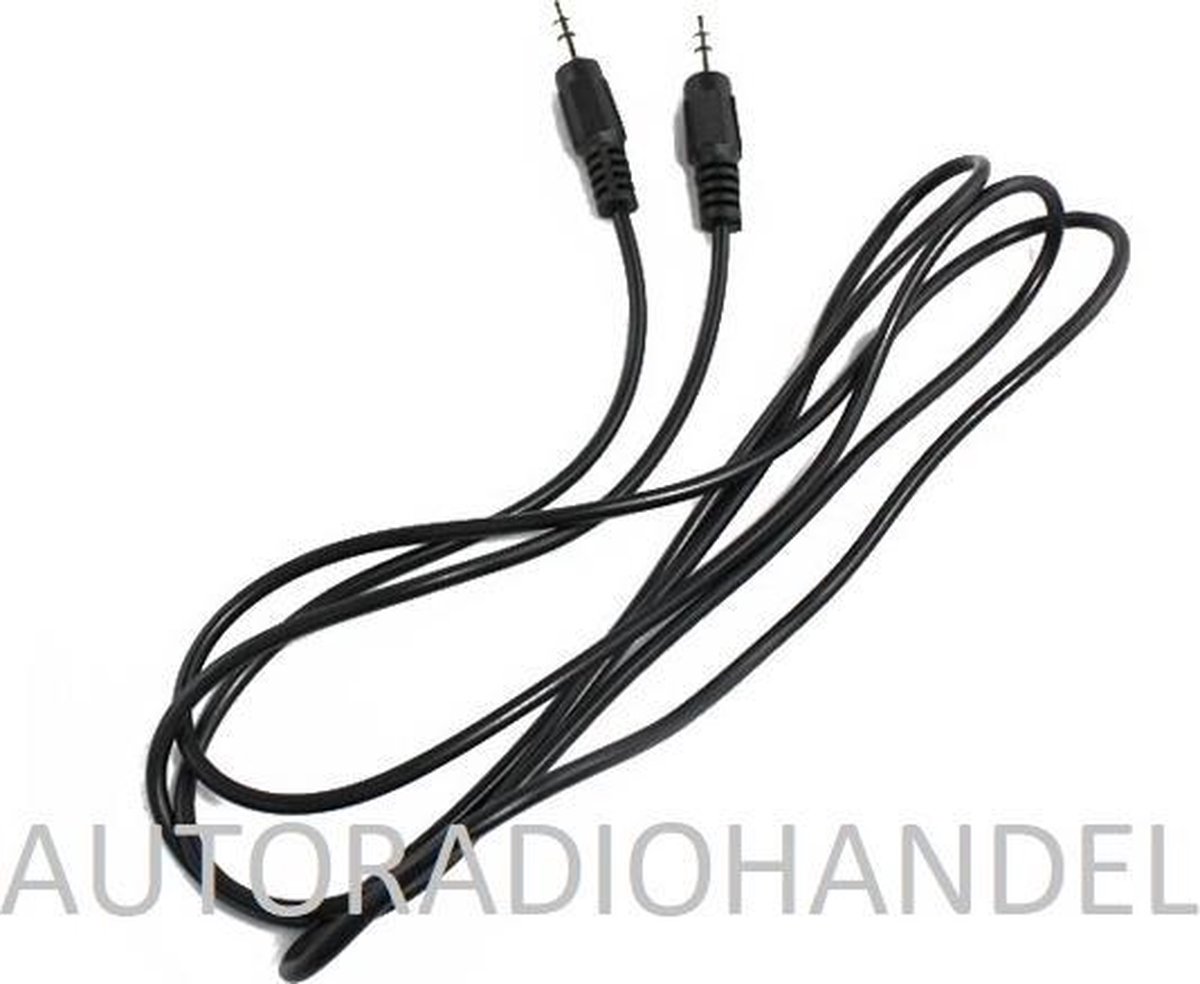 Audio Kabel 3.5mm Jack Aux Kabel Stereo 0,5 mm zwart lengte 0.5M