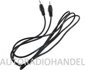 Audio Kabel 3.5mm Jack Aux Kabel Stereo 0,5 mm zwart lengte 1,5 M