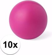 10 balles anti-stress roses 6 cm