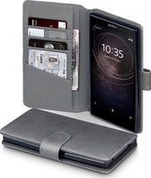 Sony Xperia L2 Bookcase hoesje - CaseBoutique - Effen Grijs - Leer
