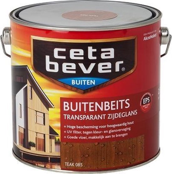 Cetabever Transparante Buitenbeits - 2,5 liter - Teak | bol.com