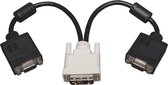 Tripp Lite P120-001-2 tussenstuk voor kabels DVI-I 2 x VGA Zwart