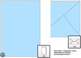 Benza Wenskaarten en Enveloppen om zelf wenskaarten te maken Langwerpig 16,2 x 11,4 = C6 - Babyblauw (25 stuks)