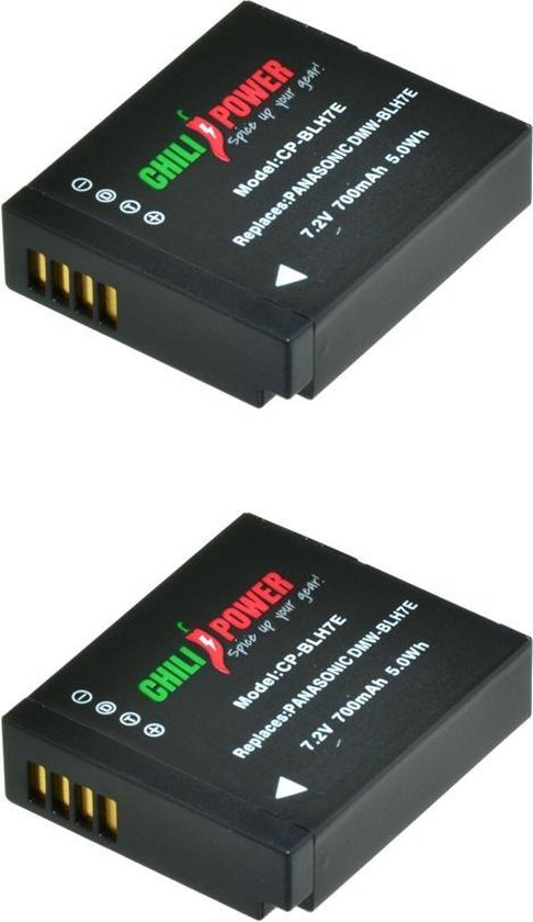 ChiliPower Panasonic DMW-BLH7E Batterie pour appareil photo - Paquet de 2 |  bol.com