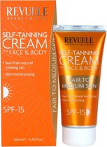 Revuele Self-Tanning Cream for Face and Body - Fair to Medium Skin 200ml.