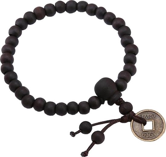 Fako Bijoux® - Boeddha Armband - Buddha Kralen Armband - Mala - Mini - Bruin